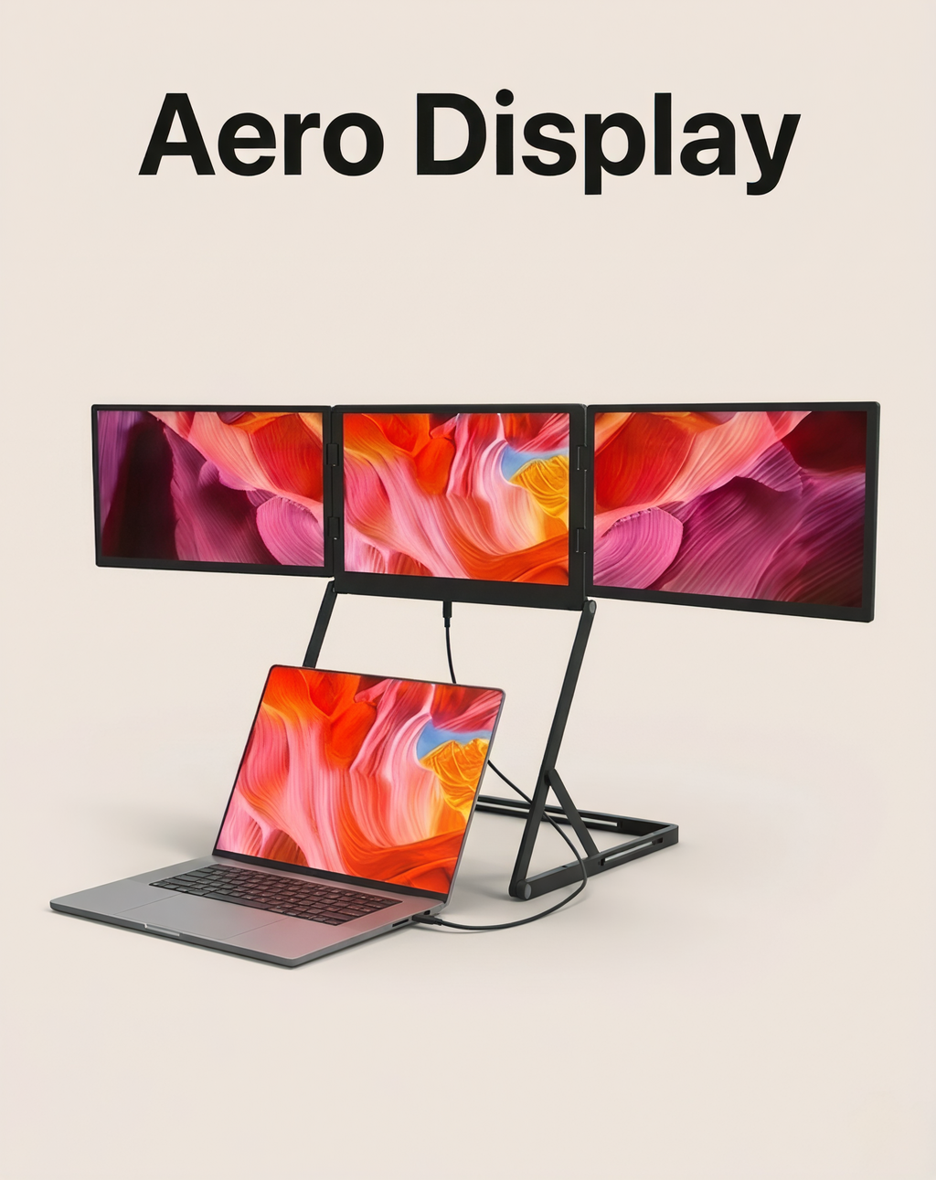 Aero display-triple laptop screen extender